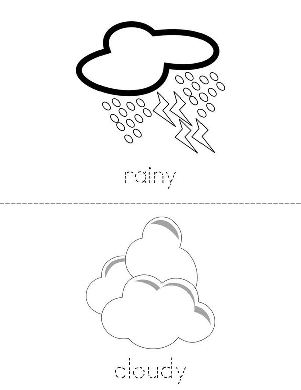 Weather Words Mini Book - Sheet 2