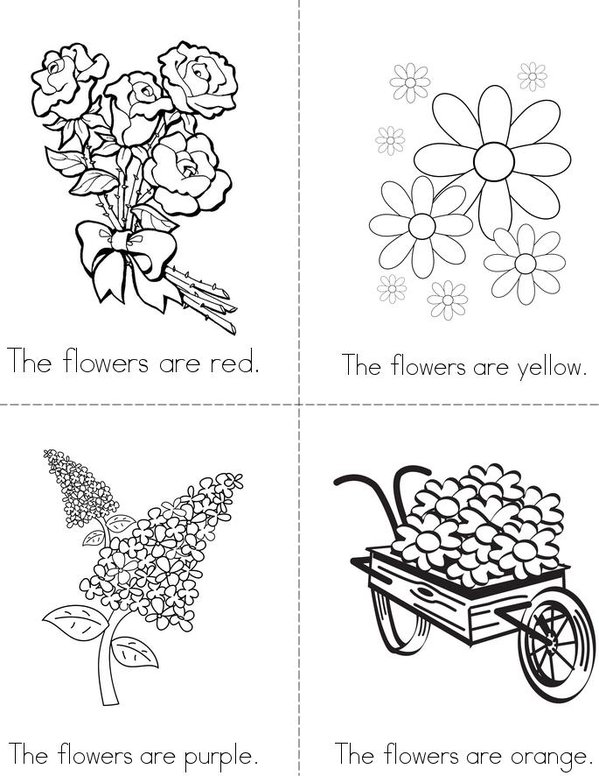 Flowers Mini Book - Sheet 1