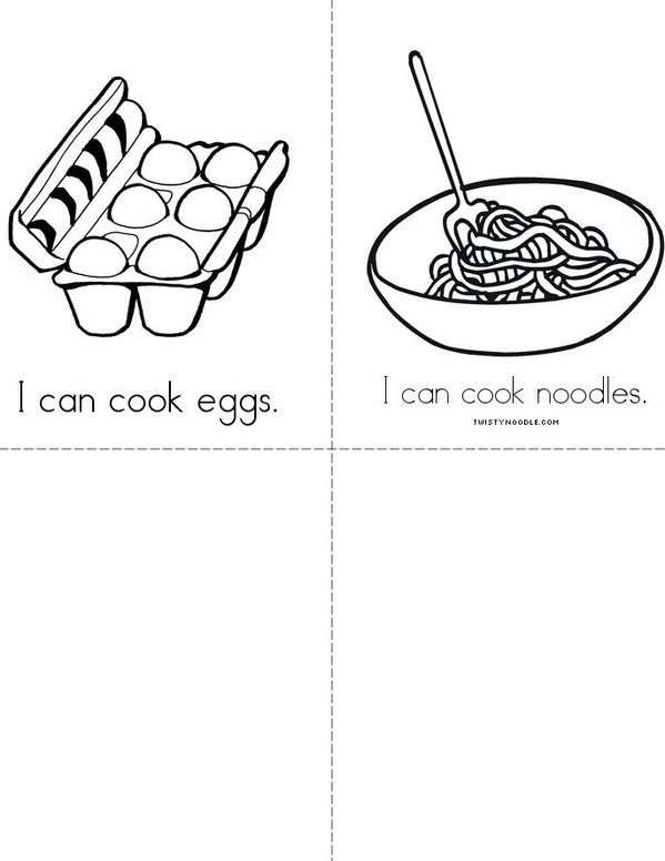 I Can Cook Mini Book - Sheet 2