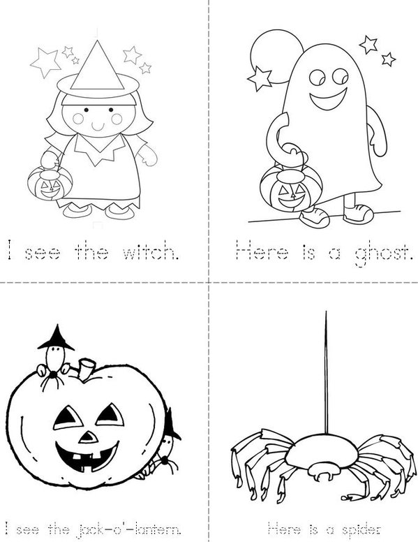 We love Halloween! Mini Book - Sheet 1