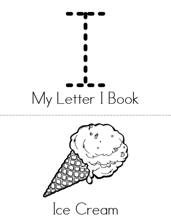 My Letter I Book Mini Book - Sheet 1
