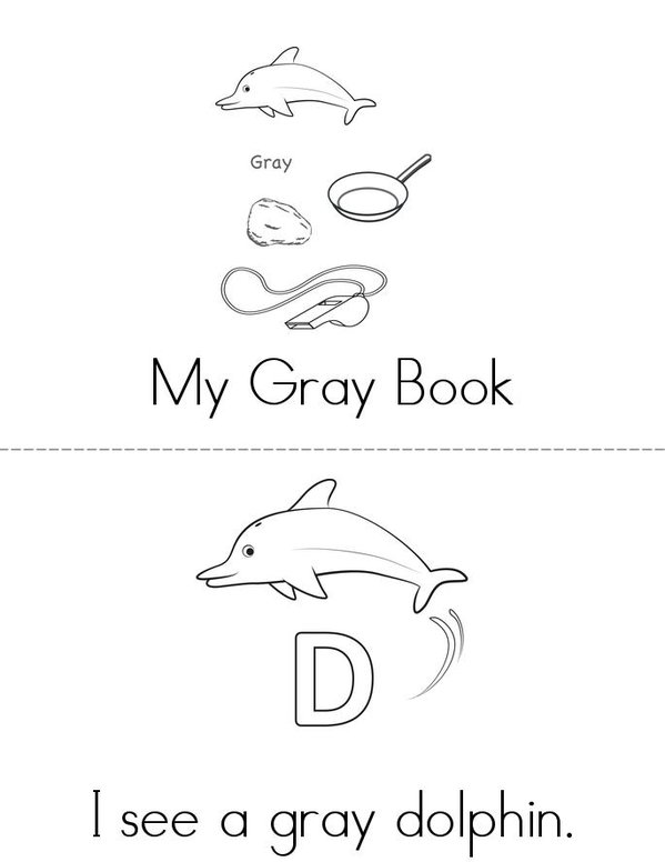 My Gray Book Mini Book - Sheet 1