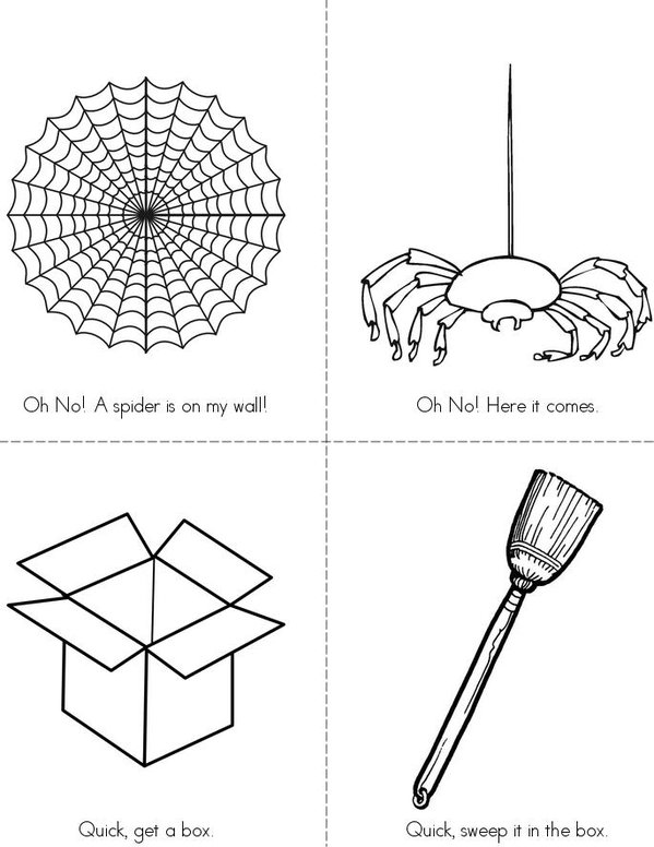 I dont like spiders ! Mini Book - Sheet 1