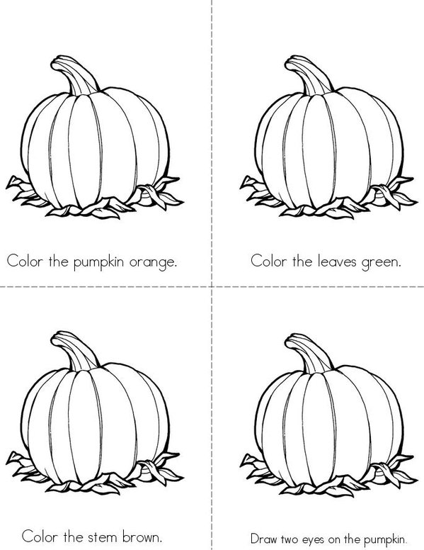 Jack-o'Lantern! Mini Book - Sheet 1