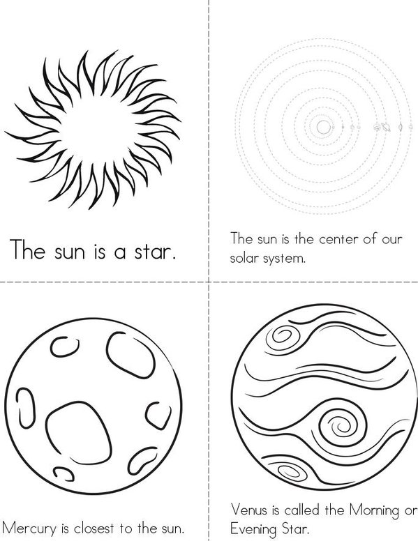 Our Solar System Mini Book - Sheet 1