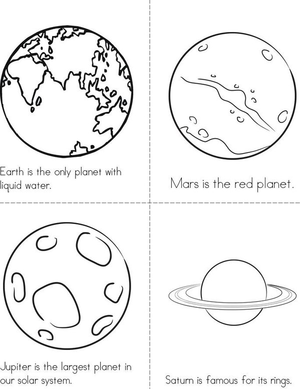 Our Solar System Mini Book - Sheet 2