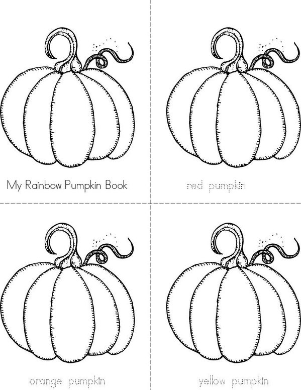 Rainbow Pumpkin Book Mini Book - Sheet 1