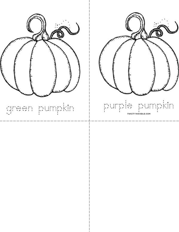 Rainbow Pumpkin Book Mini Book - Sheet 2