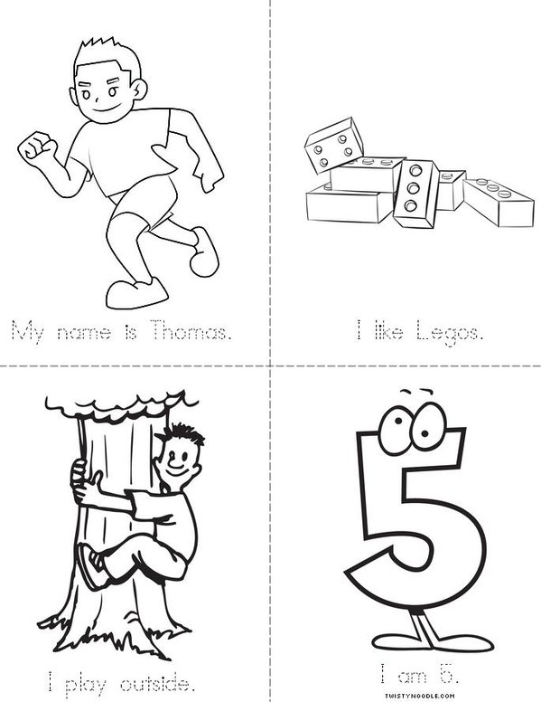 My Name is Thomas Mini Book