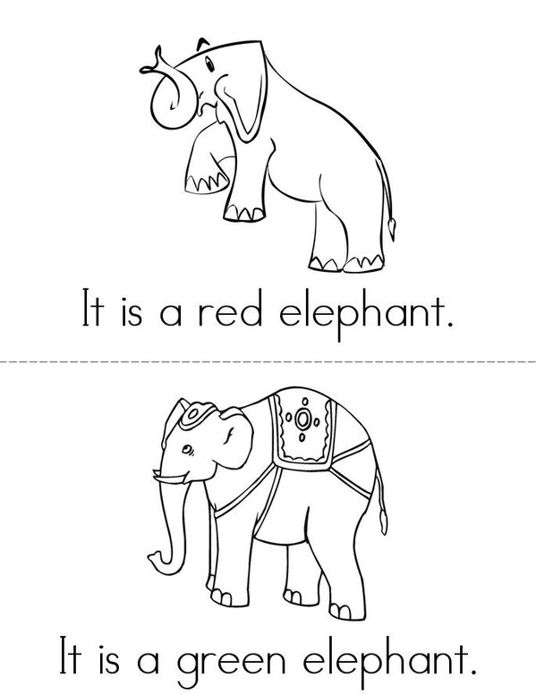 The Elephant Book Mini Book - Sheet 2