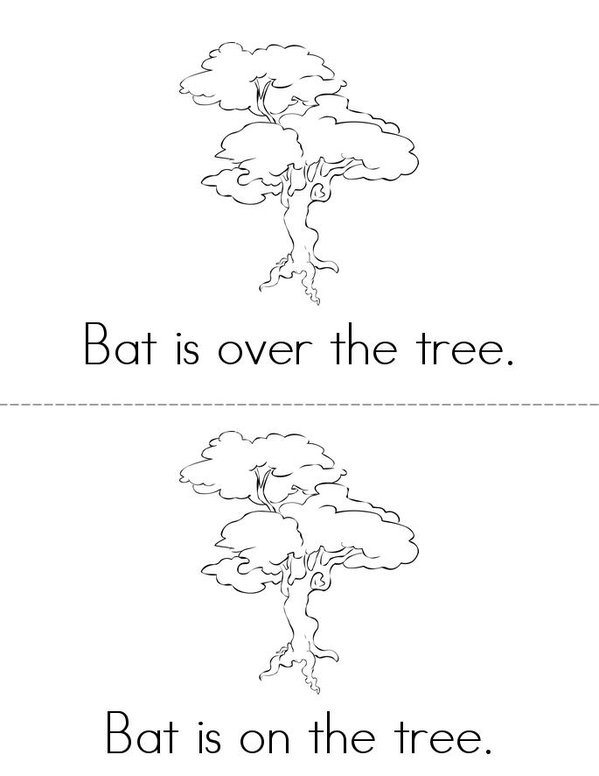 Bat, Where are You? Mini Book - Sheet 1
