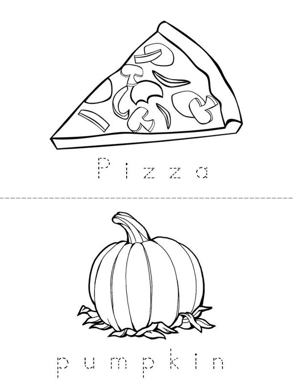P for Pizza Mini Book - Sheet 1