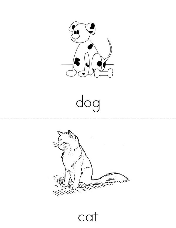Pets Mini Book - Sheet 1
