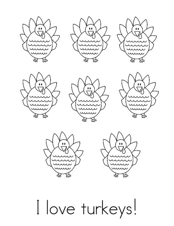 Turkeys! Mini Book - Sheet 6