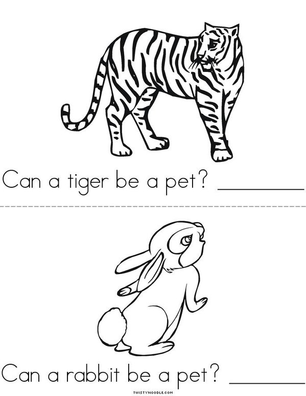 What can be a pet? Mini Book - Sheet 3