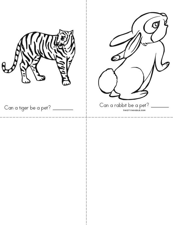 What can be a pet? Mini Book - Sheet 2