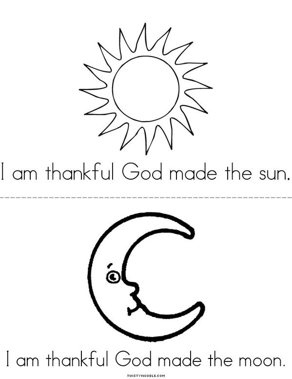 I am Thankful! Mini Book - Sheet 2