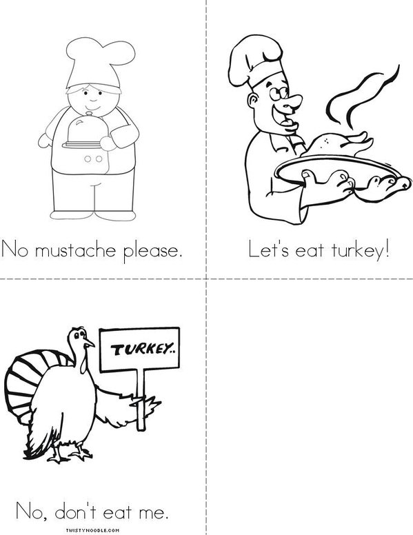Thanksgiving Feast Mini Book - Sheet 2