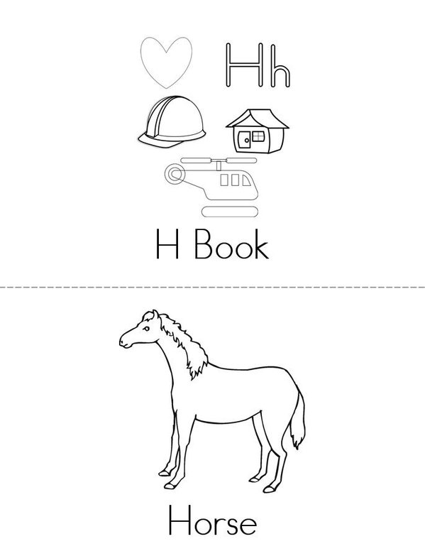 H Book Mini Book - Sheet 1