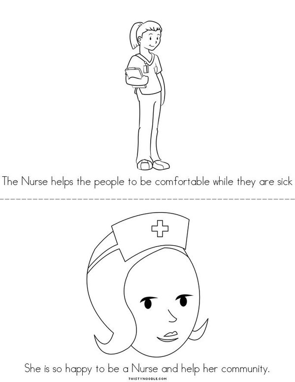 She is a Nurse Mini Book - Sheet 2