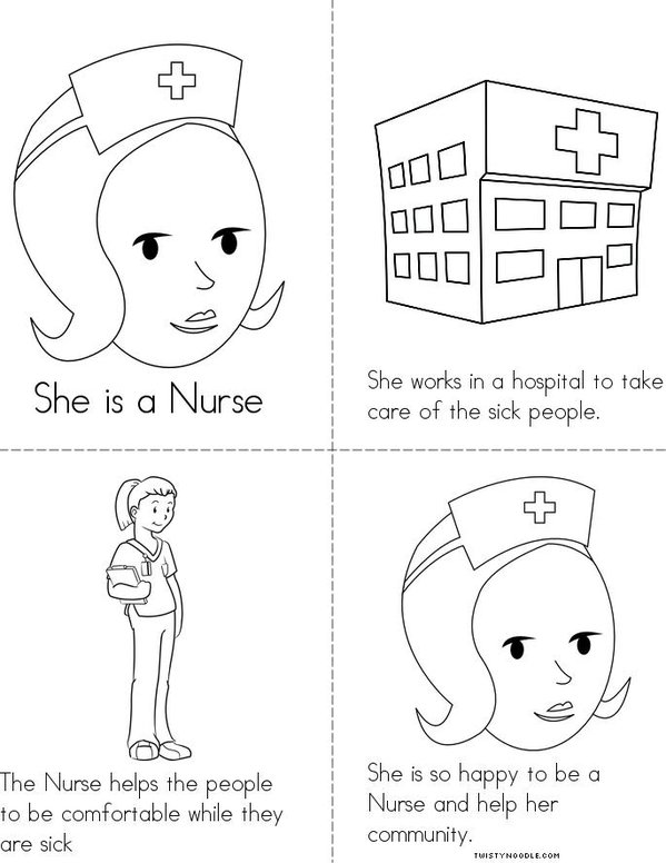 She is a Nurse Mini Book