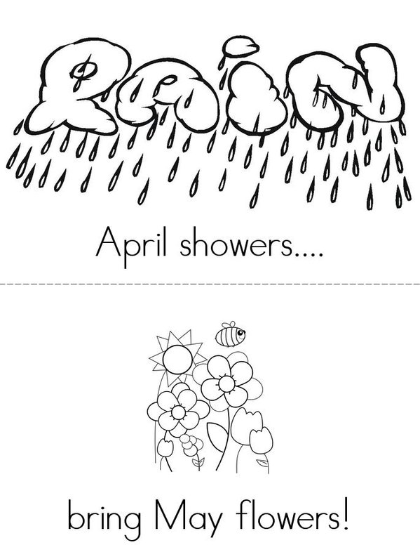 April Flowers Bring May Flowers Mini Book - Sheet 1