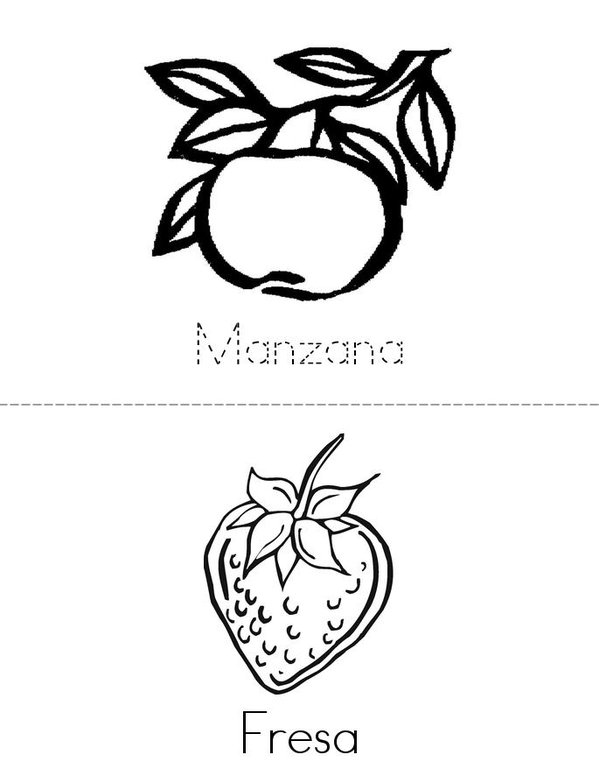 Las frutas rojas Mini Book - Sheet 1