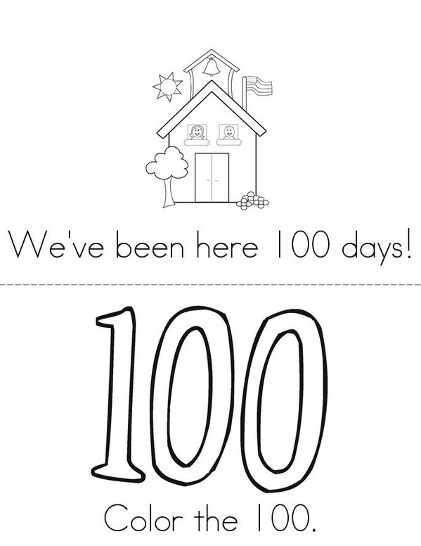 100 Days Mini Book - Sheet 1
