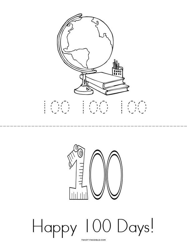 100 Days Mini Book - Sheet 2