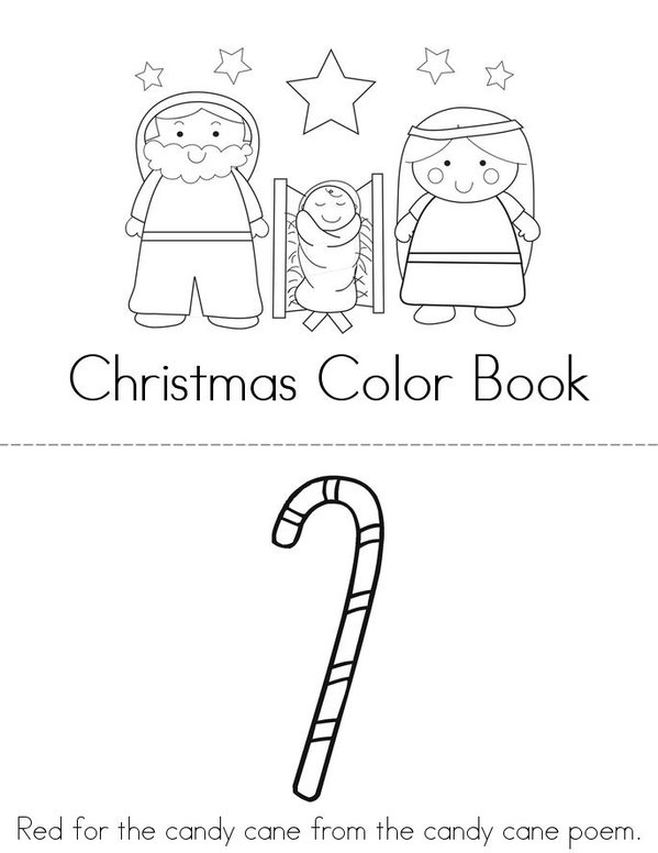 Christmas Color Book Mini Book - Sheet 1