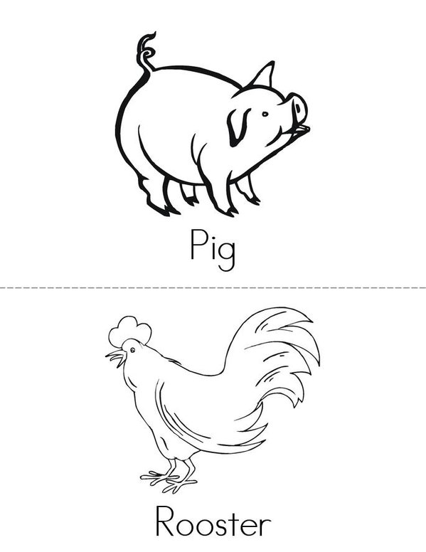 Farm Animals Mini Book - Sheet 2