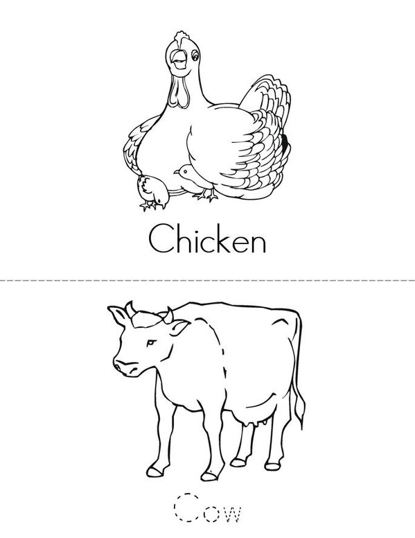 Farm Animals Mini Book - Sheet 3