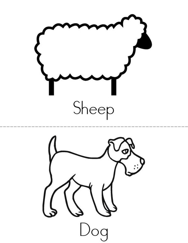Farm Animals Mini Book - Sheet 4