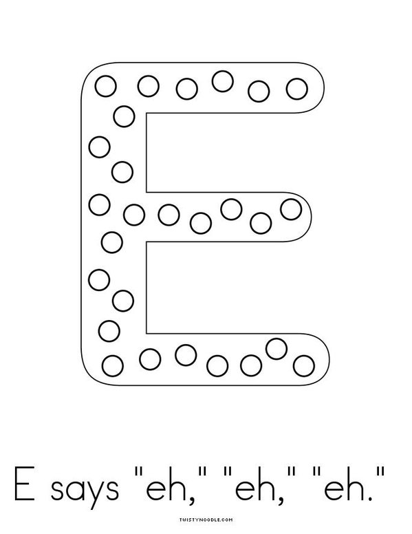 My Letter E Book Mini Book - Sheet 6