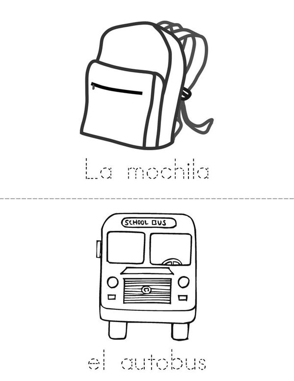 Mi mochila Mini Book - Sheet 1