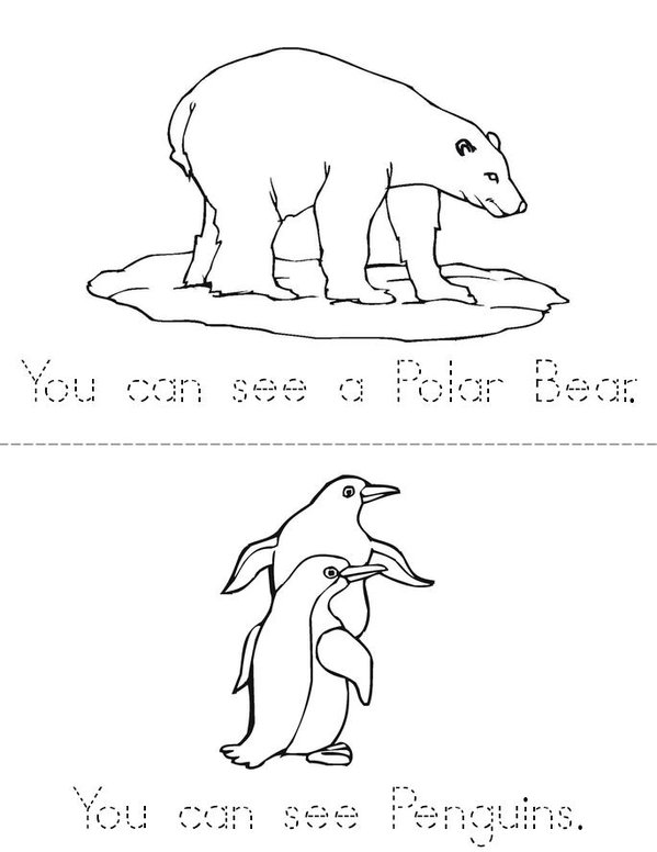 Animals in the Arctic Mini Book - Sheet 1