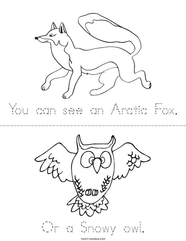 Animals in the Arctic Mini Book - Sheet 2