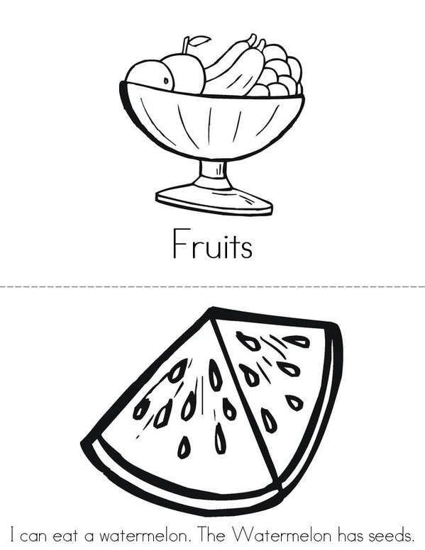Fruits Mini Book - Sheet 1