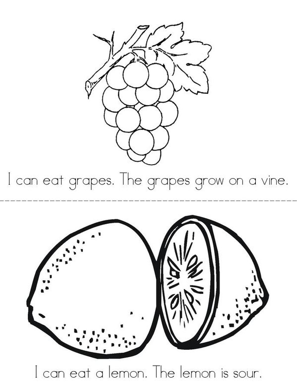 Fruits Mini Book - Sheet 3