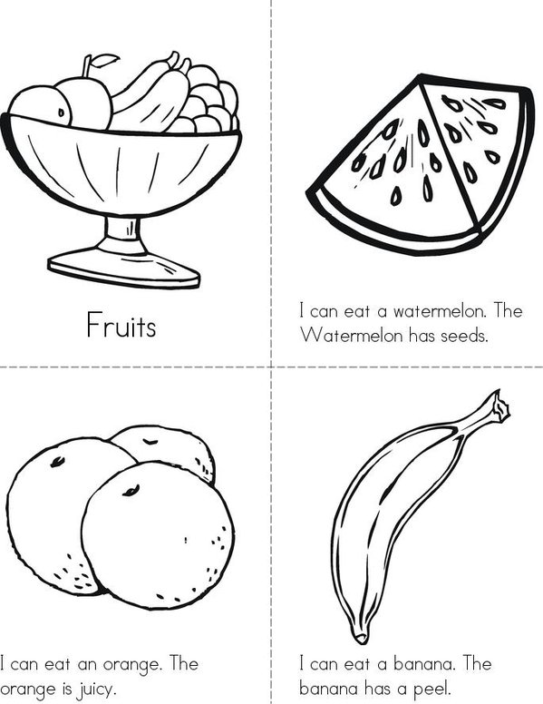 Fruits Mini Book - Sheet 1