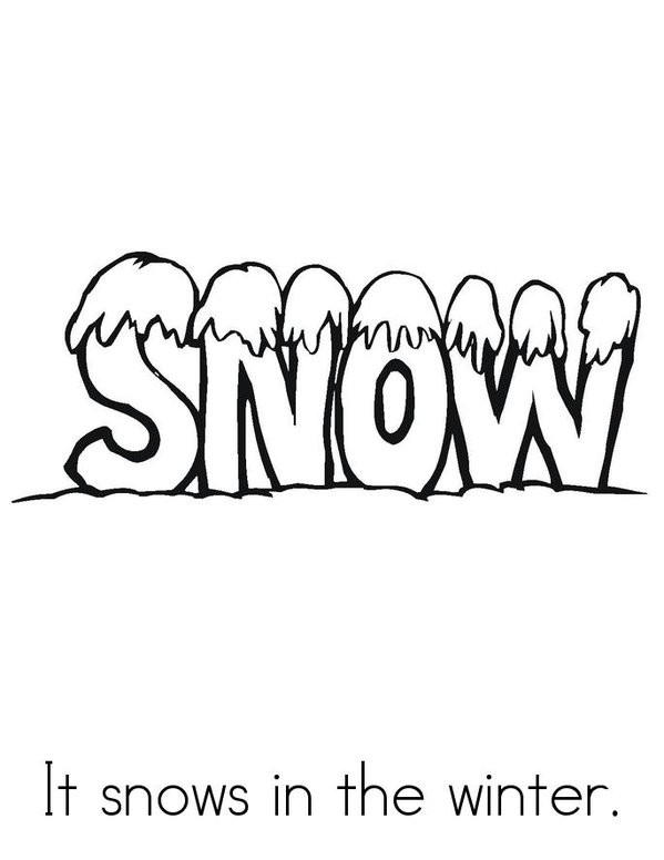 My Book of Snow Mini Book - Sheet 1