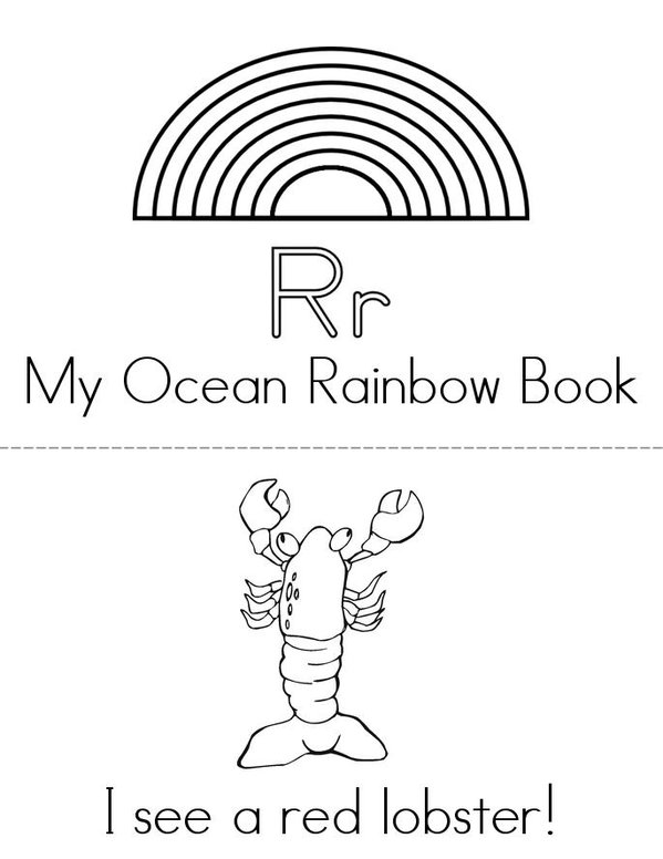 My Ocean Rainbow Mini Book - Sheet 1