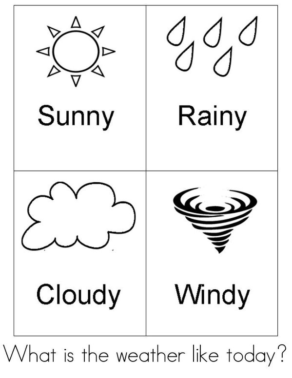 What is the Weather Today? Mini Book - Sheet 1