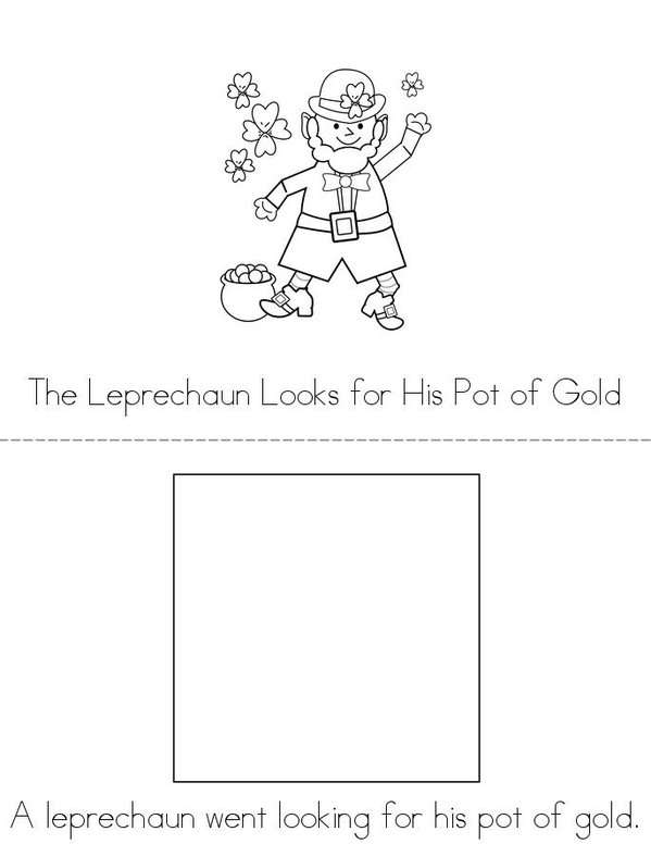 The Leprechaun Looks for His Gold Mini Book - Sheet 1