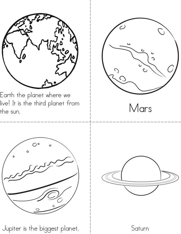 Our solar system Mini Book - Sheet 2