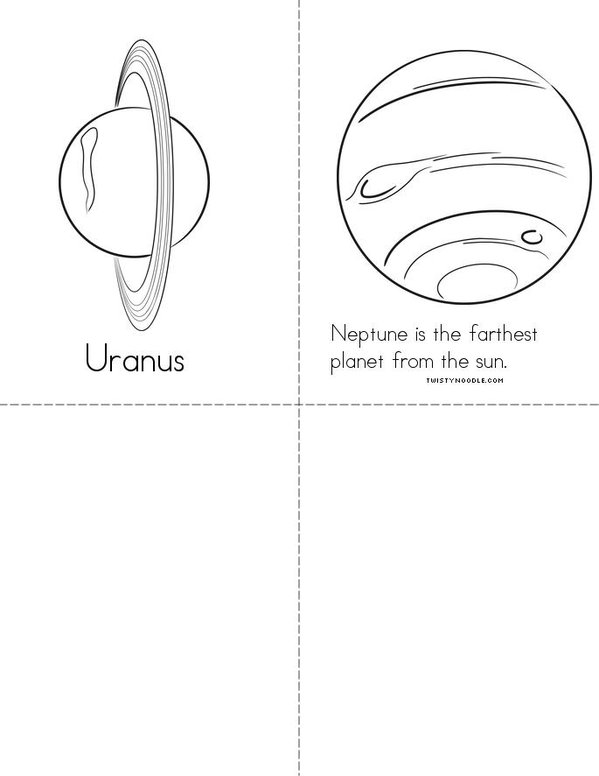 Our solar system Mini Book - Sheet 3
