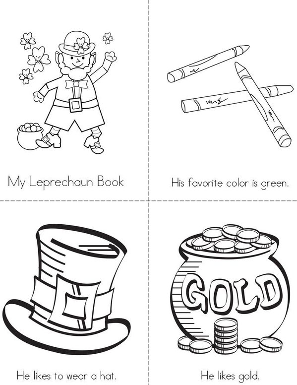 My Leprechaun Book Mini Book - Sheet 1