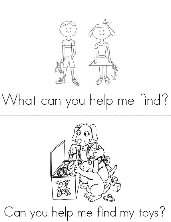 What can you help me find? Mini Book - Sheet 1