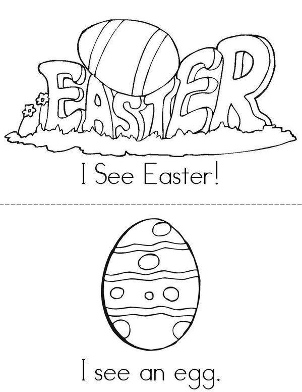 I see Easter! Mini Book - Sheet 1