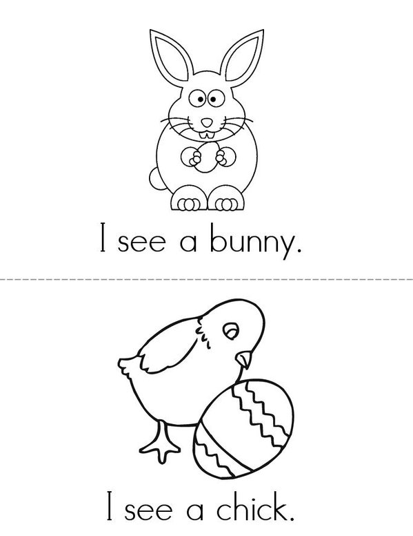 I see Easter! Mini Book - Sheet 3